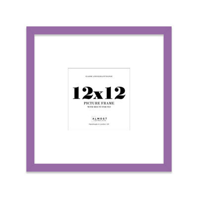 "12X12"" Purple Picture Frame - 12X12"" Square Frame With 9X9"" Mount For 12X12""/9X9"" Pictures Classic Style Gallery Wall, 1 Pack" - image 1