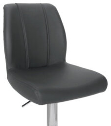 Lamboro Ravenna Deluxe Breakfast Bar Stool, Chrome Footrest, Height Adjustable Swivel Gas Lift, Home Bar & Kitchen Barstool, Charcoal Grey - thumbnail 7