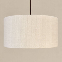CGC Interiors Cgc Messina White Luxury Detailed Cotton 45Cm Large Drum Lampshade - thumbnail 4