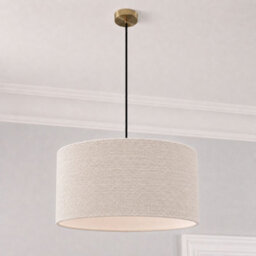 CGC Interiors Cgc Messina White Luxury Detailed Cotton 45Cm Large Drum Lampshade - thumbnail 3