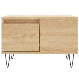Berkfield Modern Coffee Table Sonoma Oak 55X55X36.5 Cm Engineered Wood - thumbnail 5