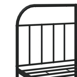 Berkfield Metal Bed Frame With Headboard And Footboard Black 140X190 Cm - thumbnail 9