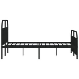 Berkfield Metal Bed Frame With Headboard And Footboard Black 140X190 Cm - thumbnail 7