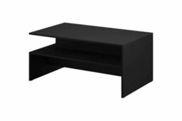 Arte Athens 99 Black Gloss Coffee Table W1000mm H450mm D600mm - Stylish Design With Under-Table Shelf