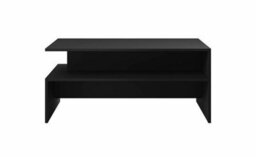 Arte Athens 99 Black Gloss Coffee Table W1000mm H450mm D600mm - Stylish Design With Under-Table Shelf - thumbnail 2