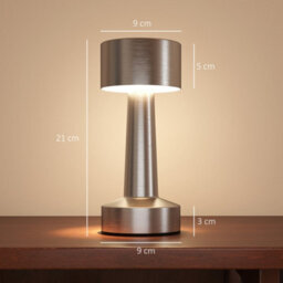 Wyld Haus Dova 21Cm Silver Cordless Touch Led Table Lamp With Rechargeable Battery And 3 Colour Modes - thumbnail 3