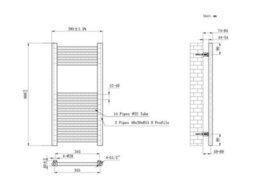 Lux Heat Chrome Ladder Towel Radiator 800mm (H) X 400mm (W) - thumbnail 2