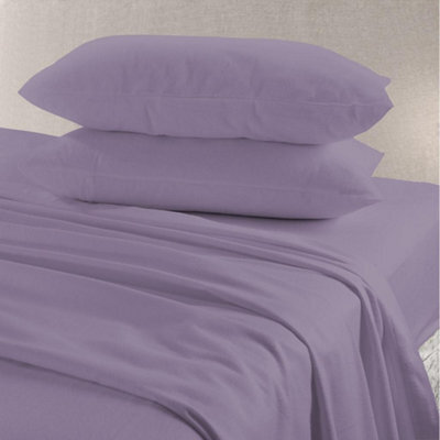 Homes & Linen Pair Of Pillow Cases Flannelette 100% Brushed Cotton Pillow Cases