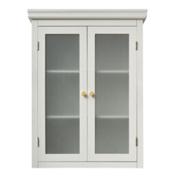 Melody Maison Grey Frosted Glass Fronted Wall Cabinet 75Cm X 57Cm - thumbnail 9