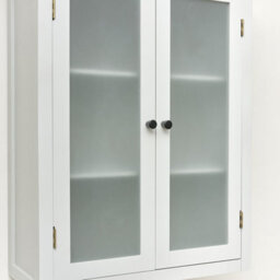 Melody Maison Grey Frosted Glass Fronted Wall Cabinet 75Cm X 57Cm - thumbnail 8