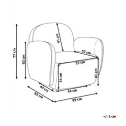 Beliani Armchair Jule Boucle Off-White - thumbnail 3