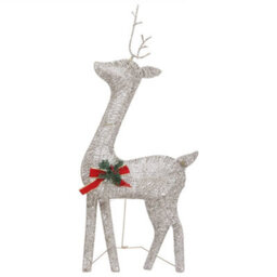 Berkfield Christmas Reindeer Family 270X7X90 Cm Gold Warm White Mesh - thumbnail 6