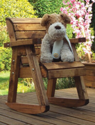 Charles Taylor Trading Little Fella's Chair Rocker, Children's Wooden Garden Furniture - W58 X D62 X H81 - Fully Assembled - thumbnail 2