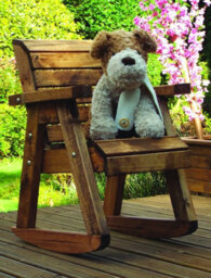 Charles Taylor Trading Little Fella's Chair Rocker, Children's Wooden Garden Furniture - W58 X D62 X H81 - Fully Assembled - thumbnail 5
