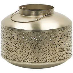 Beliani Lantern Corfu 22 Cm Metal Gold - thumbnail 1