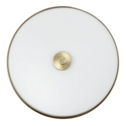 Happy Homewares Vintage Classic Bathroom Flush Ceiling Light Fitting In Antique Brass - thumbnail 5