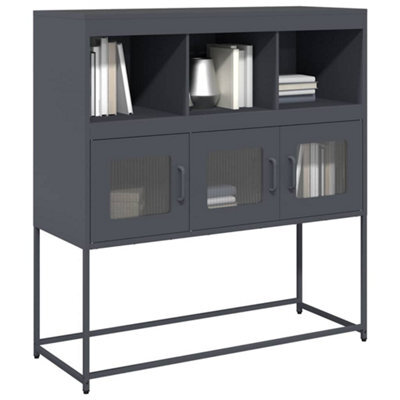 Berkfield Sideboard Anthracite 100.5X39X107 Cm Cold-Rolled Steel - image 1
