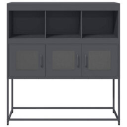 Berkfield Sideboard Anthracite 100.5X39X107 Cm Cold-Rolled Steel - thumbnail 5
