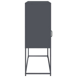 Berkfield Sideboard Anthracite 100.5X39X107 Cm Cold-Rolled Steel - thumbnail 7