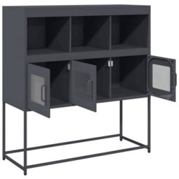 Berkfield Sideboard Anthracite 100.5X39X107 Cm Cold-Rolled Steel - thumbnail 6