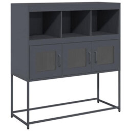Berkfield Sideboard Anthracite 100.5X39X107 Cm Cold-Rolled Steel - thumbnail 2