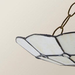 Valuelights Tiffany Cortez Cream Stained Glass Ceiling Lamp Shade - thumbnail 3