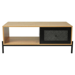 Thehotsale Durable And Chic Rattan Coffee Table With Storage Drawers For Living Room