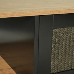 Thehotsale Durable And Chic Rattan Coffee Table With Storage Drawers For Living Room - thumbnail 6