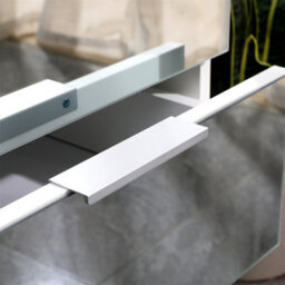 Furniturehmd Mirror Glass 3 Drawer Bedside Table Nightstand Storage Unit Drawer Chest Bedroom Furniture - thumbnail 5
