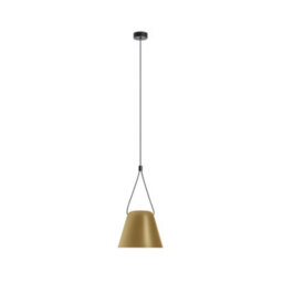 Luminosa Lighting Luminosa Attic Decorative Hanging Ceiling Pendant Matt Black Painted Gold 1X E27 / 250Cm