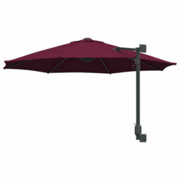 Berkfield Garden Parasol Red, Black 248 X 248 X 148 Cm Polyester, Steel - thumbnail 6