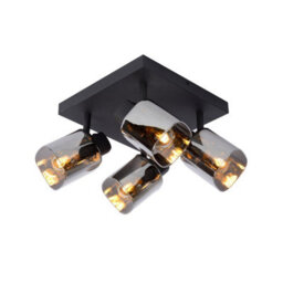 Lucide Alion Classic Ceiling Spotlight - 4Xe14 - Black - thumbnail 2