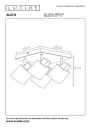 Lucide Alion Classic Ceiling Spotlight - 4Xe14 - Black - thumbnail 6