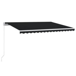 Berkfield Manual Retractable Awning 450X350 Cm Anthracite - thumbnail 2