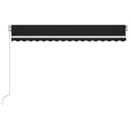 Berkfield Manual Retractable Awning 450X350 Cm Anthracite - thumbnail 4