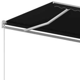 Berkfield Manual Retractable Awning 450X350 Cm Anthracite - thumbnail 5