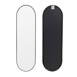 Living And Home Black Oval Full Length Mirror Wall Mounted Mirror Framed Dressing Mirror 40 X 150 Cm - thumbnail 4