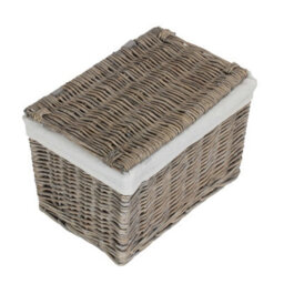 Red Hamper Eh157 Wicker 36Cm Grey Wash Finish Storage Hamper Basket - thumbnail 3