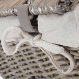 Red Hamper Eh157 Wicker 36Cm Grey Wash Finish Storage Hamper Basket - thumbnail 5