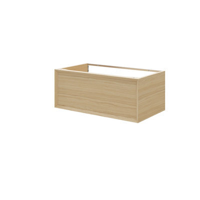 GoodHome Avela Matt Oak Effect Wall-Mounted Bathroom Vanity Unit (H) 317mm (W) 800mm - image 1