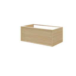 GoodHome Avela Matt Oak Effect Wall-Mounted Bathroom Vanity Unit (H) 317mm (W) 800mm - thumbnail 1