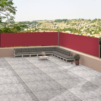 Berkfield Retractable Side Awning Red 117X1200 Cm - image 1