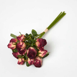 Homescapes Artificial Burgundy Handcrafted Bouquet Of Dried Roses, 37 Cm - thumbnail 3