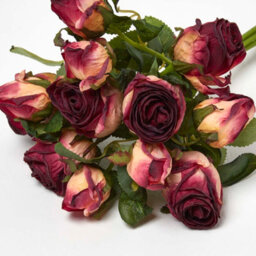 Homescapes Artificial Burgundy Handcrafted Bouquet Of Dried Roses, 37 Cm - thumbnail 6