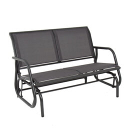 Charles Bentley Steel 2 Seater Rocking Bench - Grey - thumbnail 3