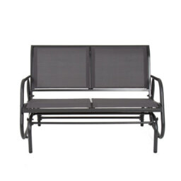 Charles Bentley Steel 2 Seater Rocking Bench - Grey - thumbnail 4