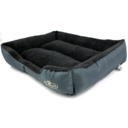 Actiaspet Large Grey Dog Bed Washable Soft Faux Fur Fleece Cushion Pet Basket - thumbnail 5