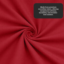 Aspire Homeware Red Fitted Sheet 40 Cm Extra Deep Pocket Hypoallergenic Bed Sheet Microfiber (L)190Cm X (W)137Cm, Double - thumbnail 4