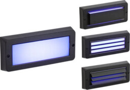 Luminosa Lighting Luminosa Blue Led Surface Mount Brick Light - Black 230V Ip65 5W - thumbnail 1