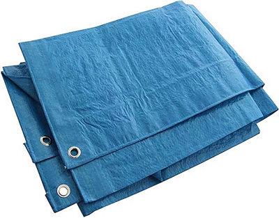 Kav Universal Premium Cover 120 Gsm Tarpaulin Waterproof Heavy Duty 12X18 Ft Pool, Car, Truck- Blue, 3.66 X 5.49 M